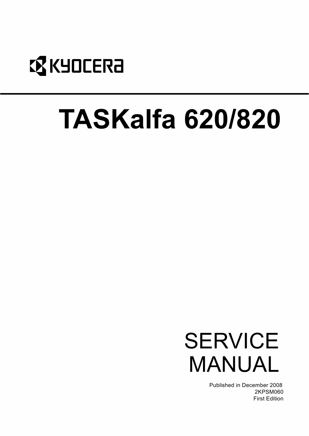 KYOCERA MFP TASKalfa-620 820 Parts and Service Manual-1